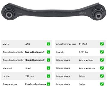Draagarm Volkswagen Beetle 1.6 TDI (5C1, 5C2) Van 2011-10 to, Auto-onderdelen, Verzenden, Nieuw, Volkswagen