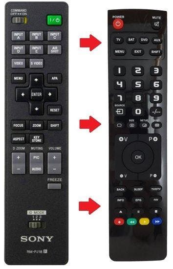 Sony RM-PJ18 afstandsbediening [VERVANGER], Verzenden, Nieuw