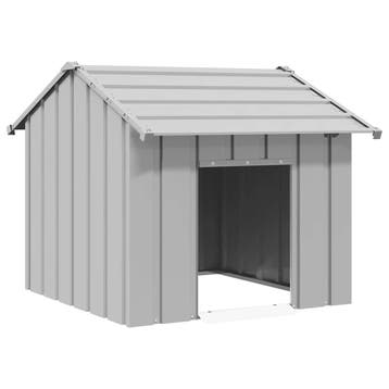 vidaXL Hondenhok met dak 85x107x81 cm gegalvaniseerd staal, Verzenden, Nieuw