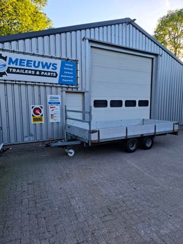 Wijnhoven Plateauwagen 400x180CM 2500KG Stalen Bodem As Krom, Ophalen, Nieuw