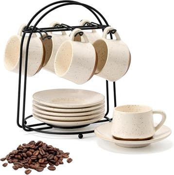 Koffiekopjes set 6x 130ml - Retourdeal 40% Korting, Huis en Inrichting, Keuken | Servies, Keramiek, Ophalen of Verzenden, Zo goed als nieuw