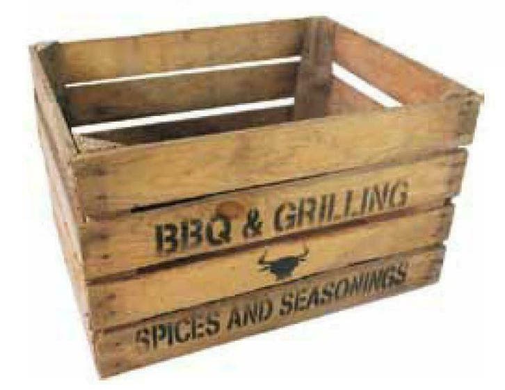 Uniek! Fruitkistjes  BBQ &amp; Grilling  - afbeelding Skull, Tuin en Terras, Houtskoolbarbecues, Zo goed als nieuw, Ophalen of Verzenden