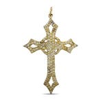 Kruishanger - 14 karaat Geel goud - 1.00ct. tw. Diamant