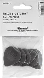 Jim Dunlop 445P200 nylon Big Stubby Plectrum 2.00 mm 6-pack, Ophalen of Verzenden, Nieuw, Elektrische gitaar