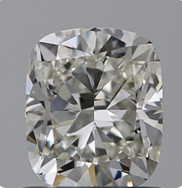 1 pcs Diamant (Natuurlijk) - 0.81 ct - Cushion - K - VVS2 -, Nieuw