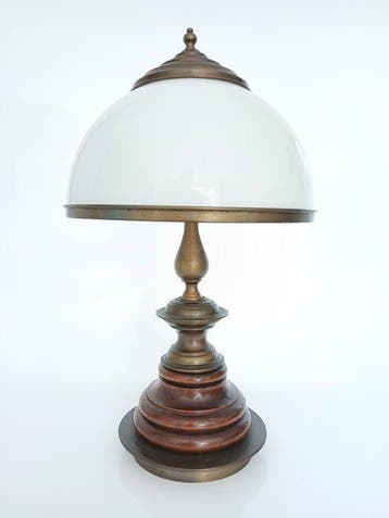 Framen - Lamp - Messing, Hout, Glas - Framen 160, Antiek en Kunst