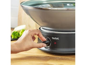 Tefal WO 3000 - Elektrische Wok - Thermo-Spot - Zwart, Witgoed en Apparatuur, Verzenden, Zo goed als nieuw