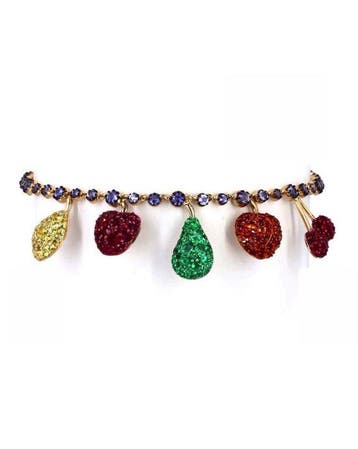 Tennis armband - 14 karaat Geel goud - 4.89ct. tw. Gemengde
