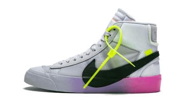 Nike Blazer Mid Off-White Wolf Grey Serena Queen, Nieuw