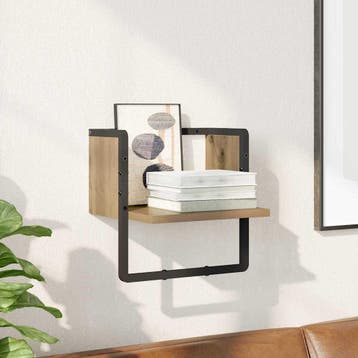 vidaXL Wandplank Muurmontage Ambachtelijk eiken 30 x 25 x 30, Verzenden, Nieuw