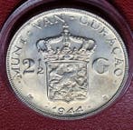 Curaçao (Caribisch Nederland). Wilhelmina. 2 1/2 Gulden 1944