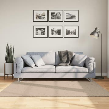 vidaXL Vloerkleed HUARTE laagpolig zacht wasbaar 160x160cm, Verzenden, Nieuw, Bruin