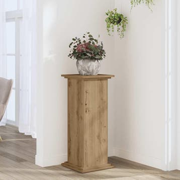 vidaXL Plantenstandaard 33x33x80 cm bewerkt hout artisanaal, Verzenden, Nieuw