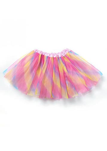 KIMU® Lichtroze Regenboog Tutu Rok M-L Eenhoorn Unicorn Gekl, Ophalen of Verzenden, Nieuw, Maat 38/40 (M), Carnaval