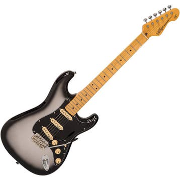 Vintage V6 Electric Guitar Maple - Silver Burst, Muziek en Instrumenten, Verzenden, Nieuw