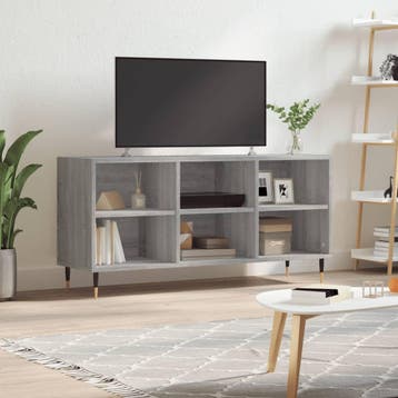 vidaXL Tv-meubel 103,5x30x50 cm bewerkt hout grijs sonoma, Huis en Inrichting, Kasten | Televisiemeubels, 100 tot 150 cm, Verzenden