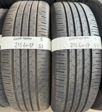 2x 215-60-17 Continental Zomer 2x 5mm €55 Per Band 215 60 17, Ophalen, 17 inch, Band(en), Personenwagen