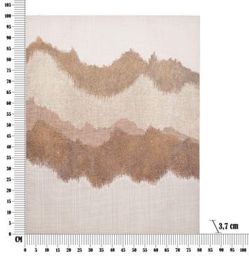 HANDGEMAAKTE MUURSCHILDERING BROWNY CM 80X3,7X100, Ophalen of Verzenden, Nieuw