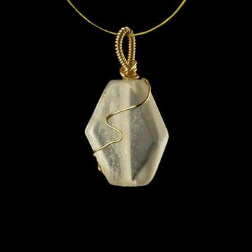 Oud-Romeins Rock Crystal Pendant, Draadgewikkeld