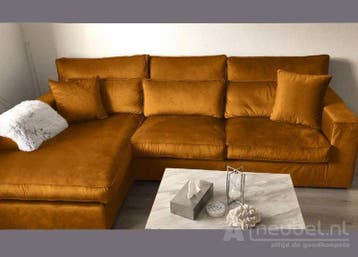 Oudenbosch Longchair - loungebanken - Goud, Nieuw, 150 cm of meer, Stof, 250 tot 300 cm
