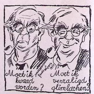 Man kiest emotie op spotprent (lijst optie, Lithos), Verzenden