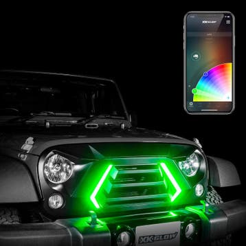 XK Glow JK Wrangler XKCHROME LED Grill Kit (Dual Mode), Ophalen of Verzenden, Nieuw