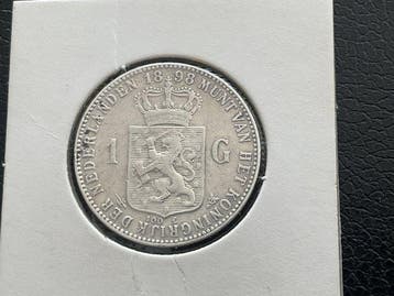 Nederland. Wilhelmina. 1 Gulden 1898 (Zonder minimumprijs), Postzegels en Munten