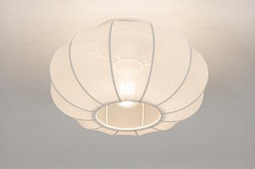 Rietveld Plafondlampen - Wit - Stof, Metaal, Verzenden, Nieuw
