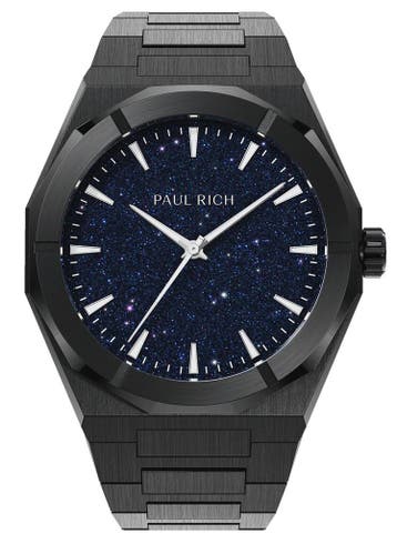 Paul Rich Star Dust II Black SD201 horloge, Sieraden, Tassen en Uiterlijk, Horloges | Heren, Overige merken, Staal, Verzenden