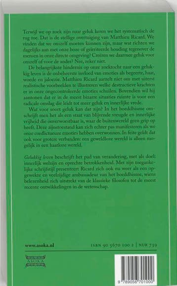 Gelukkig leven 9789056701000 M. Ricard, Boeken, Verzenden, Zo goed als nieuw, M. Ricard