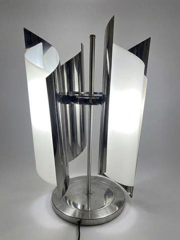 Buffet tafellamp - methacrylaat - Inox orgelpijpen
