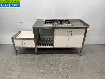 RVS Werkkast Kast met 4 Deuren 196,5 x 70 x 89 cm GAS Horeca, Ophalen of Verzenden, Gebruikt