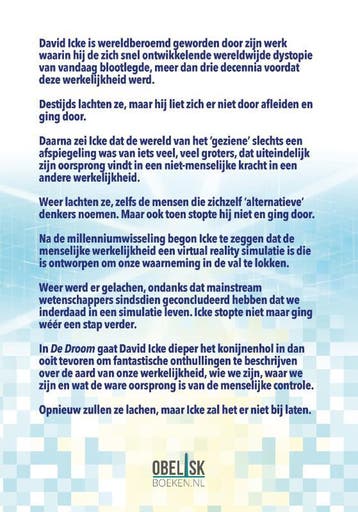 De droom 9789464610987 David Icke, Verzenden, Zo goed als nieuw, David Icke