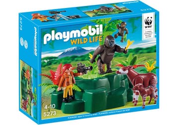Playmobil Wild Life Gorillas en Okapis met Filmmaker - 527, Verzenden, Nieuw
