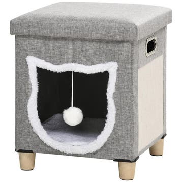 TRUUSK Kattenhol Ottoman - Met Kussen en Krabmat - Speelbal, Verzenden, Nieuw