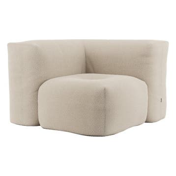 Soft Sofa Indoor Corner - Teddy Beige, Verzenden, Nieuw, Beige, Zitzak