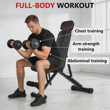 Verstelbare Dumbbell Bank 7 Posities - Opvouwbaar Fitness Ba, Verzenden, Nieuw