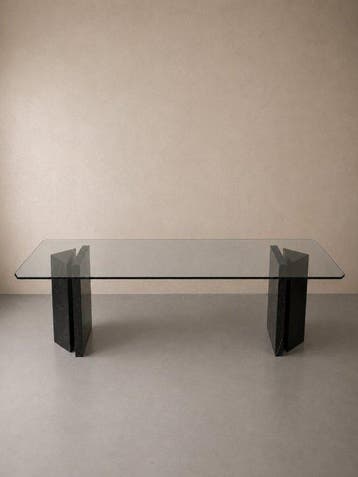 Tafel - Marmer, Glas - Woonkamertafel van Nero, Nieuw