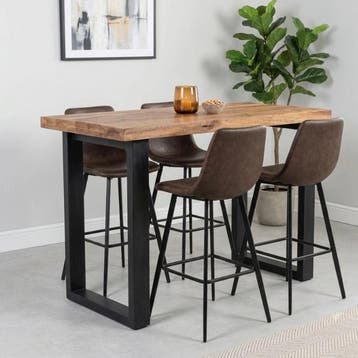 Industriële bartafel Mangohout, Ophalen of Verzenden, Nieuw