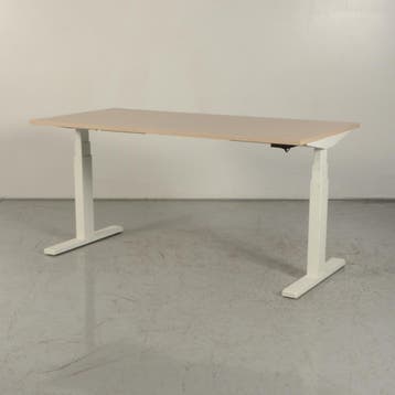 Elektrisch zit-sta bureau Solidesk - Licht eiken - 160 x 80, Ophalen of Verzenden, Nieuw