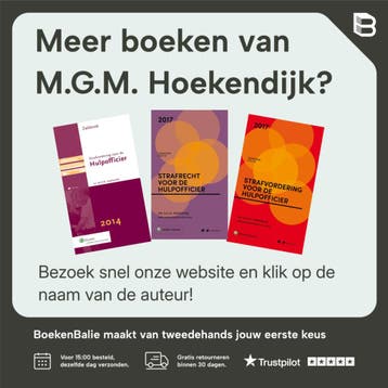 Zakboek Wetteksten voor de hulpofficier 2017 9789013137088, Boeken, Verzenden, Gelezen, M.G.M. Hoekendijk