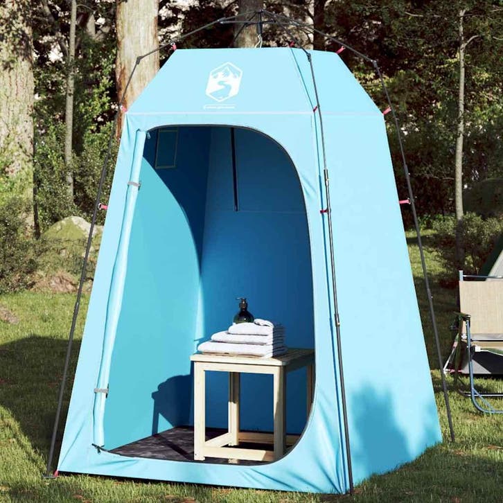 vidaXL Privacytent snelsluiting waterdicht blauw, Caravans en Kamperen, Tenten, Nieuw, tot en met 2, Verzenden