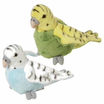Nature Planet parkieten knuffels - pluche - 16 cm - groen, Verzenden, Nieuw