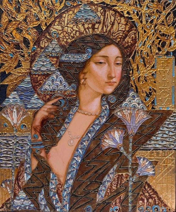Eugène Titov (1969-) - LEnchanteresse, Antiek en Kunst, Kunst | Schilderijen | Klassiek