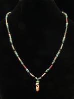 Oud-Egyptisch Ketting gemaakt van glas en faience