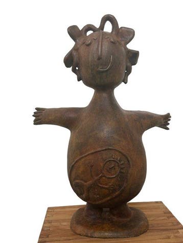 Juan García Ripollés (1932) - sculptuur, Maternidad - 58 cm