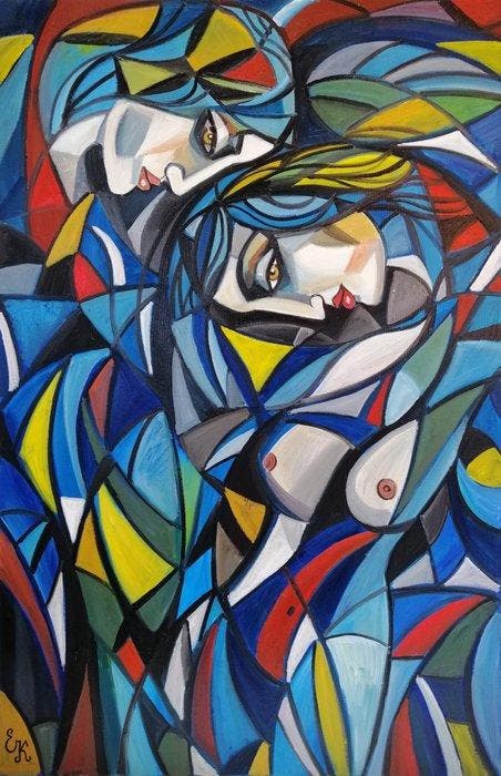 Elena Khmeleva - Très bien ensemble, Antiek en Kunst, Kunst | Schilderijen | Modern