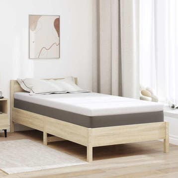 vidaXL Traagschuimmatras topper 120 x 200 cm Thick Stof-100%, Huis en Inrichting, Slaapkamer | Beddengoed, Verzenden, Nieuw, Wit