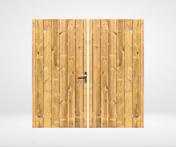 Dubbele Tuinpoort Grenen Geïmpregneerd Verticaal, Tuin en Terras, Tuinpoorten, Ophalen of Verzenden, Nieuw