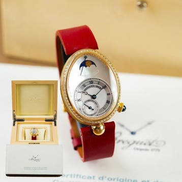 Breguet - Reine de Naples 18k Yellow Gold Diamond Bezel MoP, Nieuw